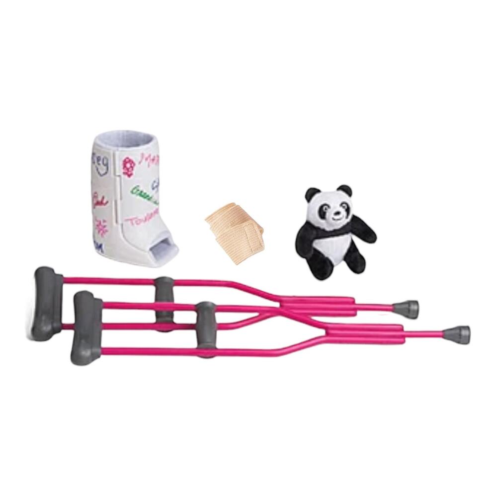 American Girl McKenna Accessories Panda Bear Leg Cast Crutches Bandage Doctor